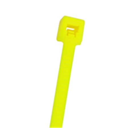 Anchor Brand Cable Tie, 4-1/2 in L, 3/4 in Max Bundle Dia., Yellow, Nylon 6/6, 18 lb Strength 102-418YEL